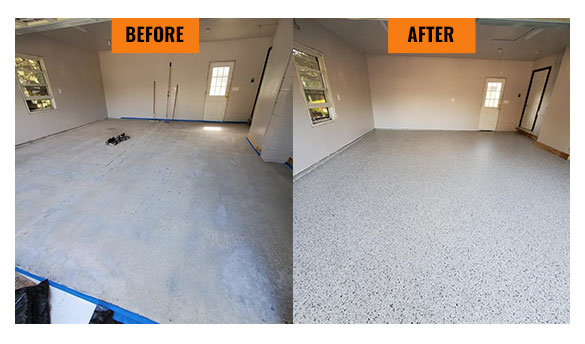 before and after concrete floor