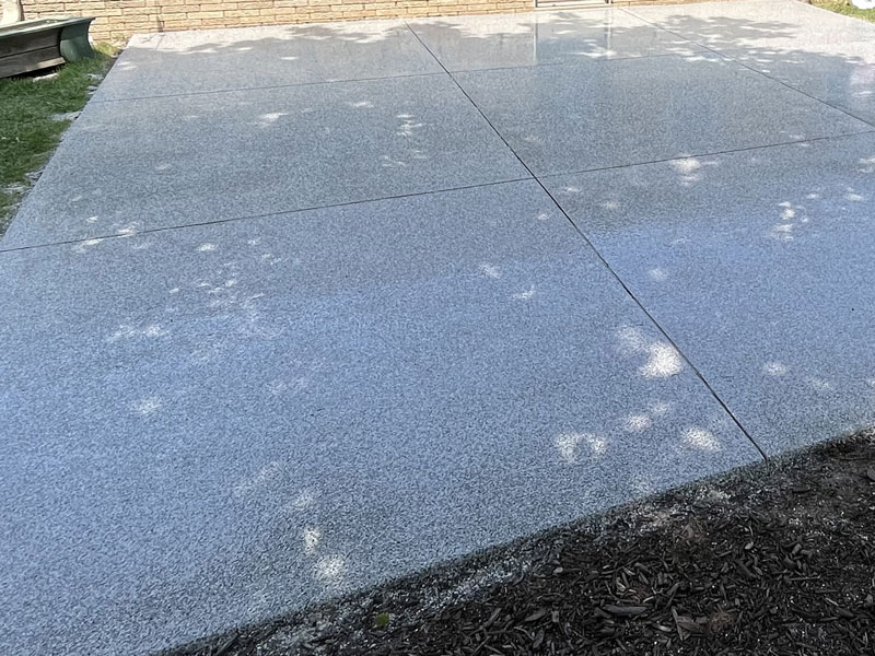 residential coated concrete patio